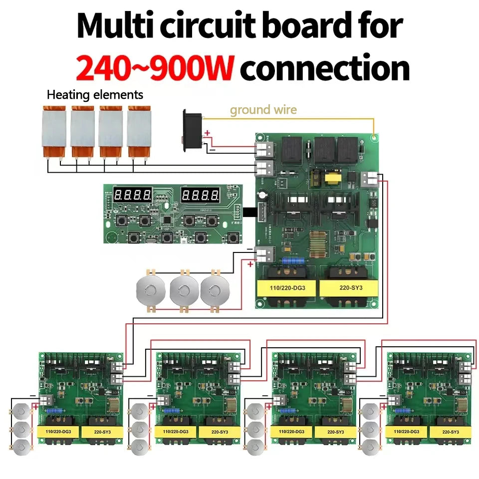 40kHz Mechanical Driver Board / Digital Circuit Boards for Ultrasonic Cleaner 60W-180W 110V/220V Ultrasonic Generator PCB