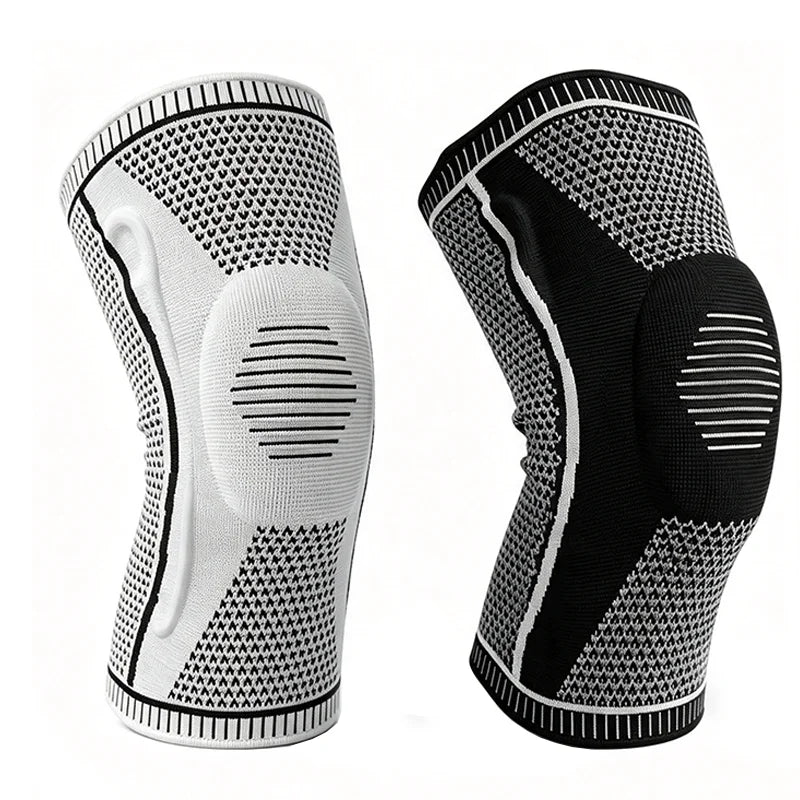1 Uds. rodillera deportiva de compresión de silicona, soporte para rótula, soporte medial para menisco, baloncesto, correr