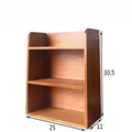 Organizador de escritorio para dormitorio, estante de almacenamiento de madera estilo retro, armario para cosméticos, caja organizadora para mesa, estante de varios niveles para figuras