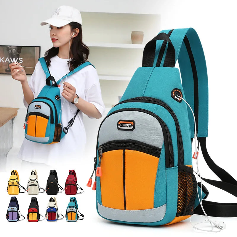 Oxford Fabric Crossbody Chest Bag