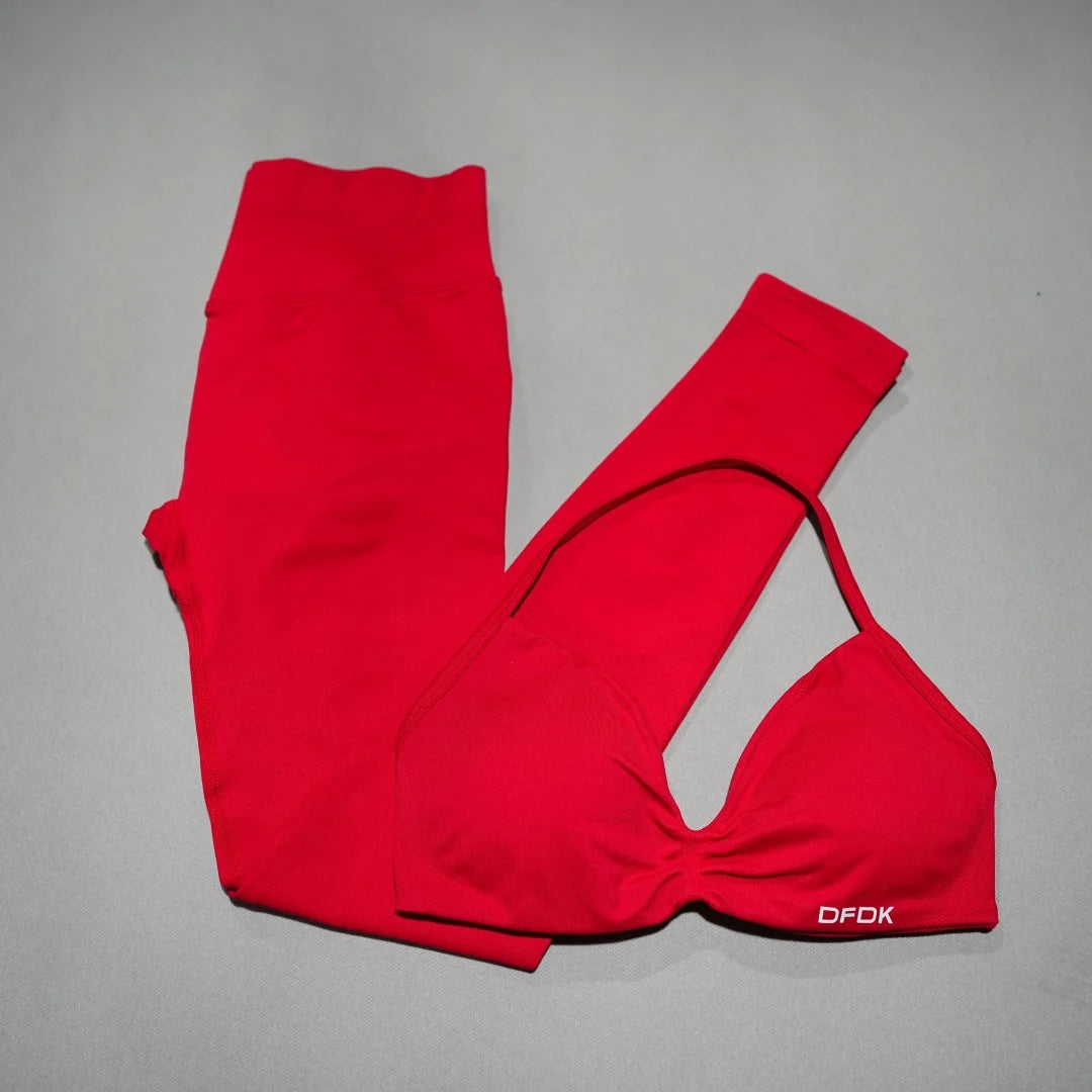 Conjunto de yoga de mujer, 2 piezas, top y leggings
