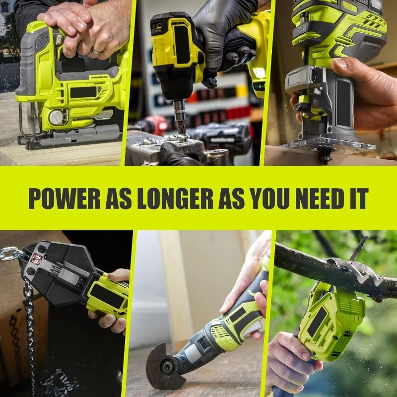 Für RYOBI 18-V-Hochleistungs-Lithium-Akku, geringe Selbstentladung, geeignet für alle RYOBI-Werkzeuge P104, P107, P108, P109, RB18L20