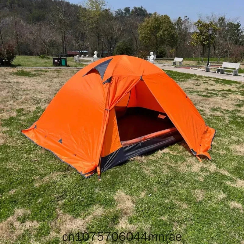 Outdoor Camping, Aluminum Pole Tent, Rainstorm Proof, Portable Mountaineering, Two People and Three People with Snow Skirt