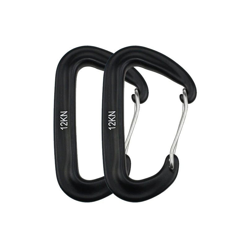 D-Shaped Aluminum Carabiner for Outdoor Gear