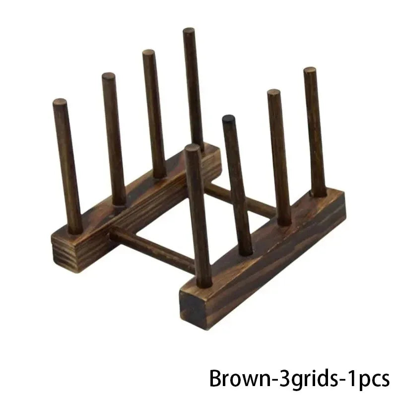Organizador de almacenamiento para cocina, multifuncional, con escurridor de vajilla, de madera, accesorios de cocina