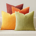 4-Piece Boho Farmhouse Throw Pillow Covers, Modern Nordic Cushion Covers, Soft Corduroy (Pillowcases Without Inserts)