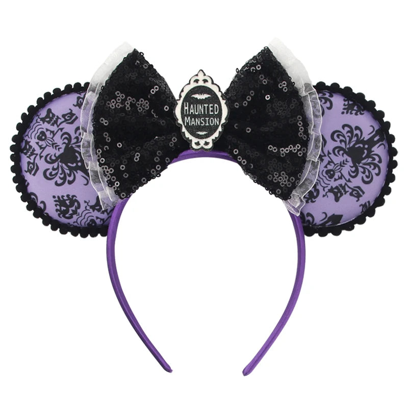 2026 New Style Sequin Ear Headband Sequin Bows Girl Adult Kids Halloween Party Cosplay Hair Accessories Princess Hairband