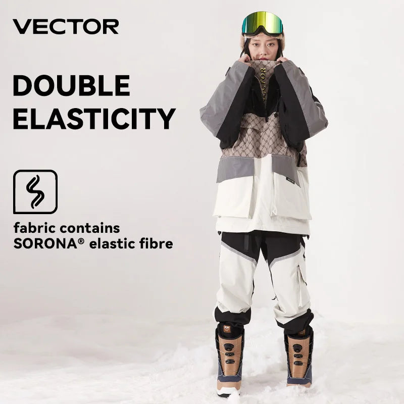 Giacca da sci donna VECTOR HXF70073 con cappuccio