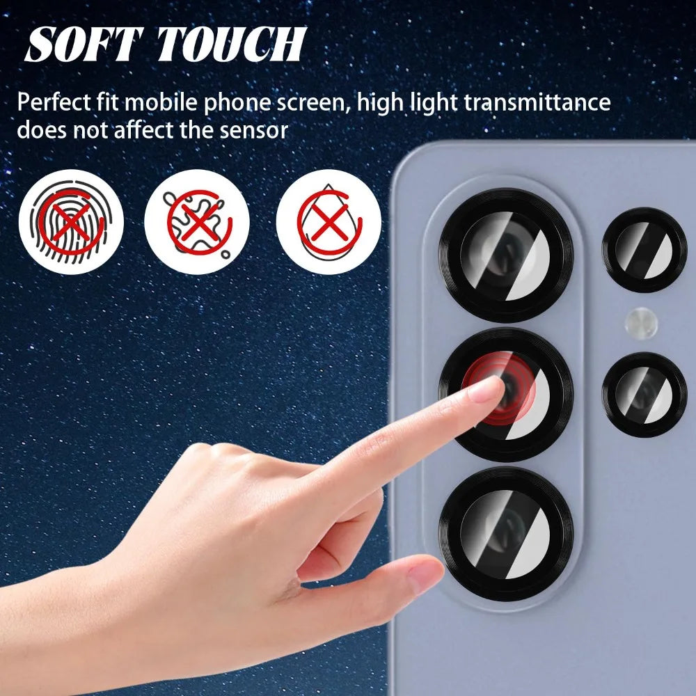 1-3pcs Tempered Glass for Samsung Galaxy S26/S26 Ultra/S26 Plus Metal Ring Camera Protector Easy Install Positioning Lens Film