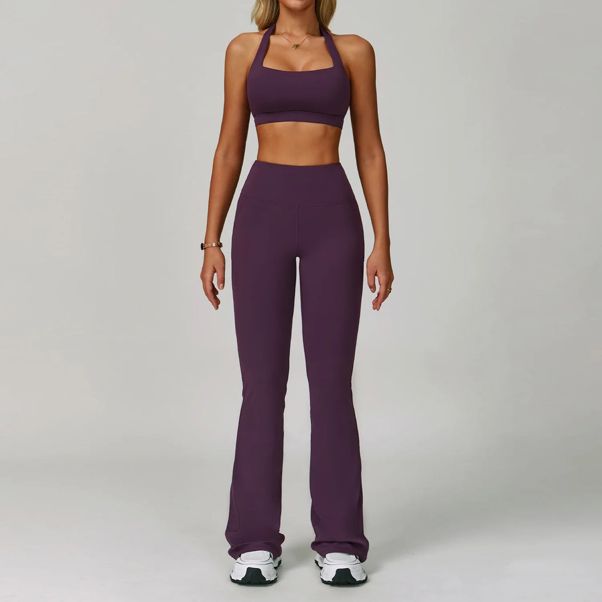 Conjunto de yoga de mujer, 2 piezas, top y leggings