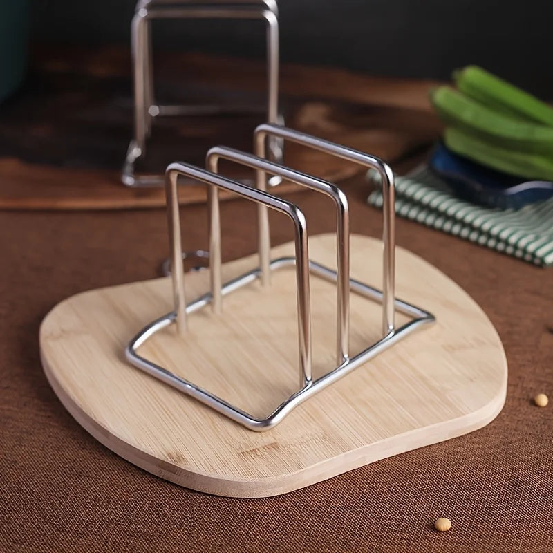 1 pz. Organizer salvaspazio combinato per coperchi e taglieri in acciaio inox - Supporto robusto da appoggio, organizer per cucina