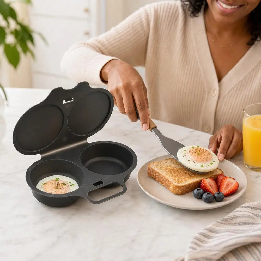 3pcs Food Grades Microwave Cooking Eggs Steamer Convenient Kitchen Cooking Mold Egg Poacher Kitchen Gadgets Fried Egg Tool