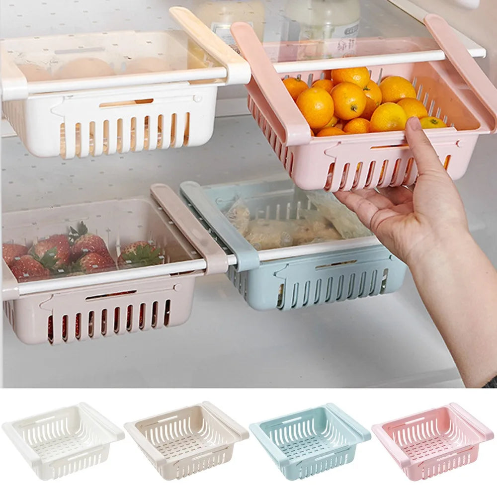 Kitchen Hanging Organizer Refrigerator Egg Fruit Storage Box Drawer Baskets Kitchen Accessories Fridge Organizer Shelf