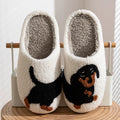 Chaussons pour femme dessin animé mignon et original chien basset chaussettes d’intérieur chaudes confortables légères pour chambre hivernales en coton pour couple