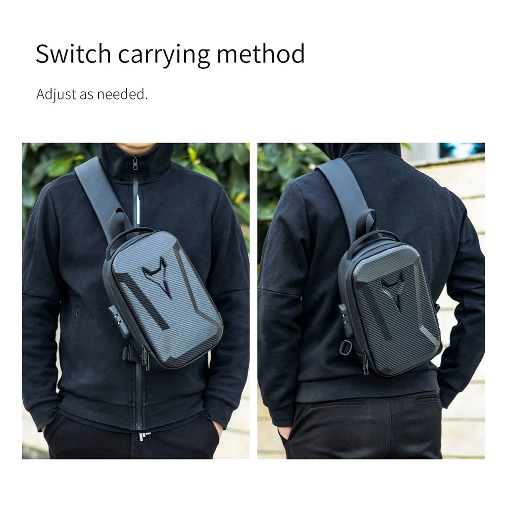 Hard-Shell Chest Bag with Combination Lock