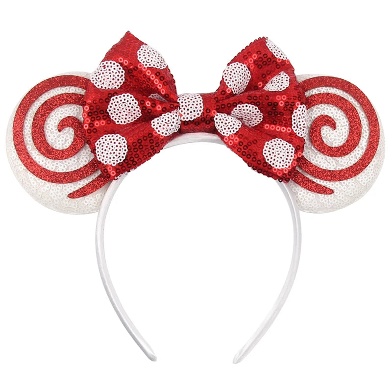 2026 New Style Sequin Ear Headband Sequin Bows Girl Adult Kids Halloween Party Cosplay Hair Accessories Princess Hairband
