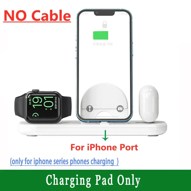 3 In 1 Wireless Charger Stand For iPhone 14 13 12 11 X XR 8 Apple Watch Fast Charging Dock Station for Airpods Pro IWatch 8 7