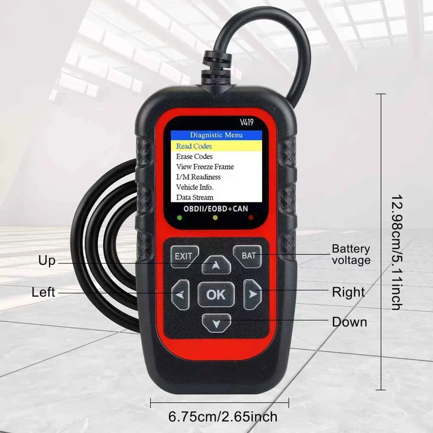 V419 Car Diagnostic Tool Automotive OBD2 Scanner Check Engine Code Reader