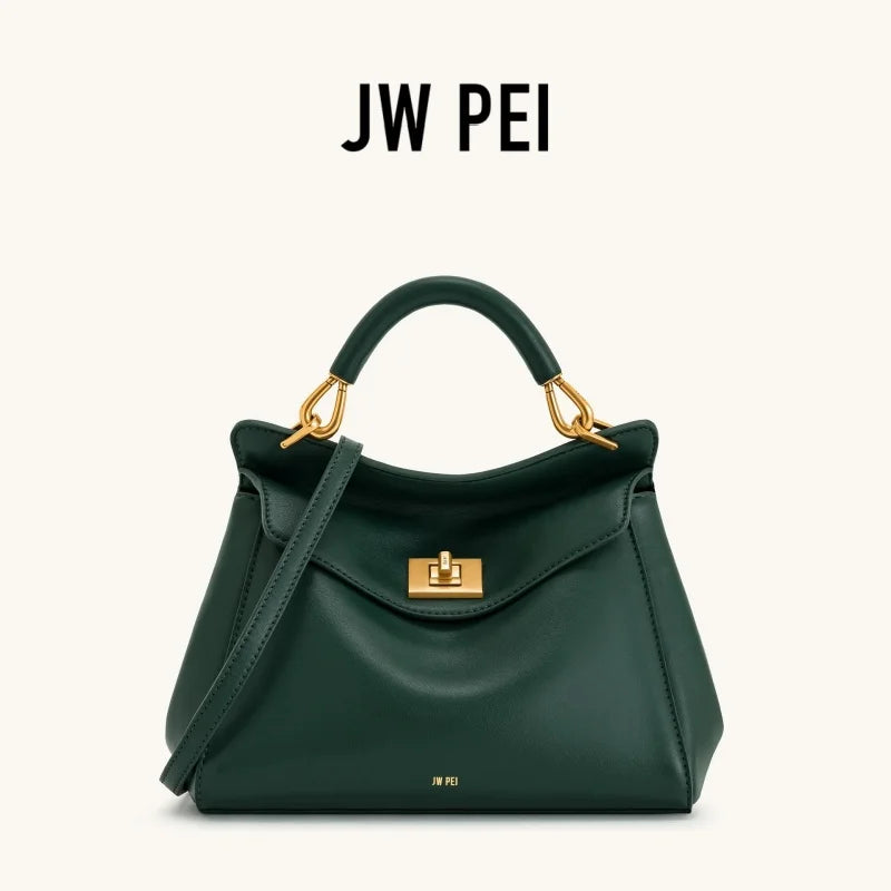 JW PEI Lucia Top-Handle Bag Luxury Designer Crossbody Shoulder Bag for Women Elegant Turn Lock Vegan Leather Messenger Purse 03