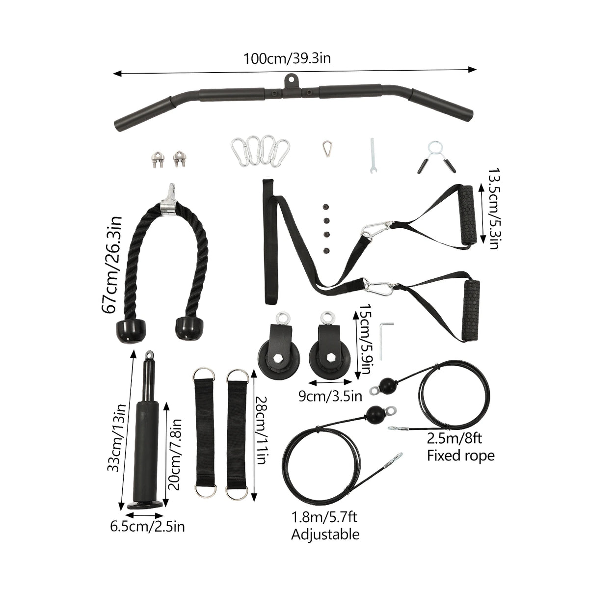 Home Gym Cable Pulley System for Strength Training