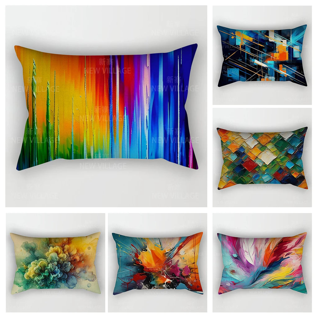 Coussin décoratif moderne pour la maison, salon, housse de coussin 48*74, 30x50 cm, 40x60 cm, 50x70 cm, abstrait, chambre, lit, canapé