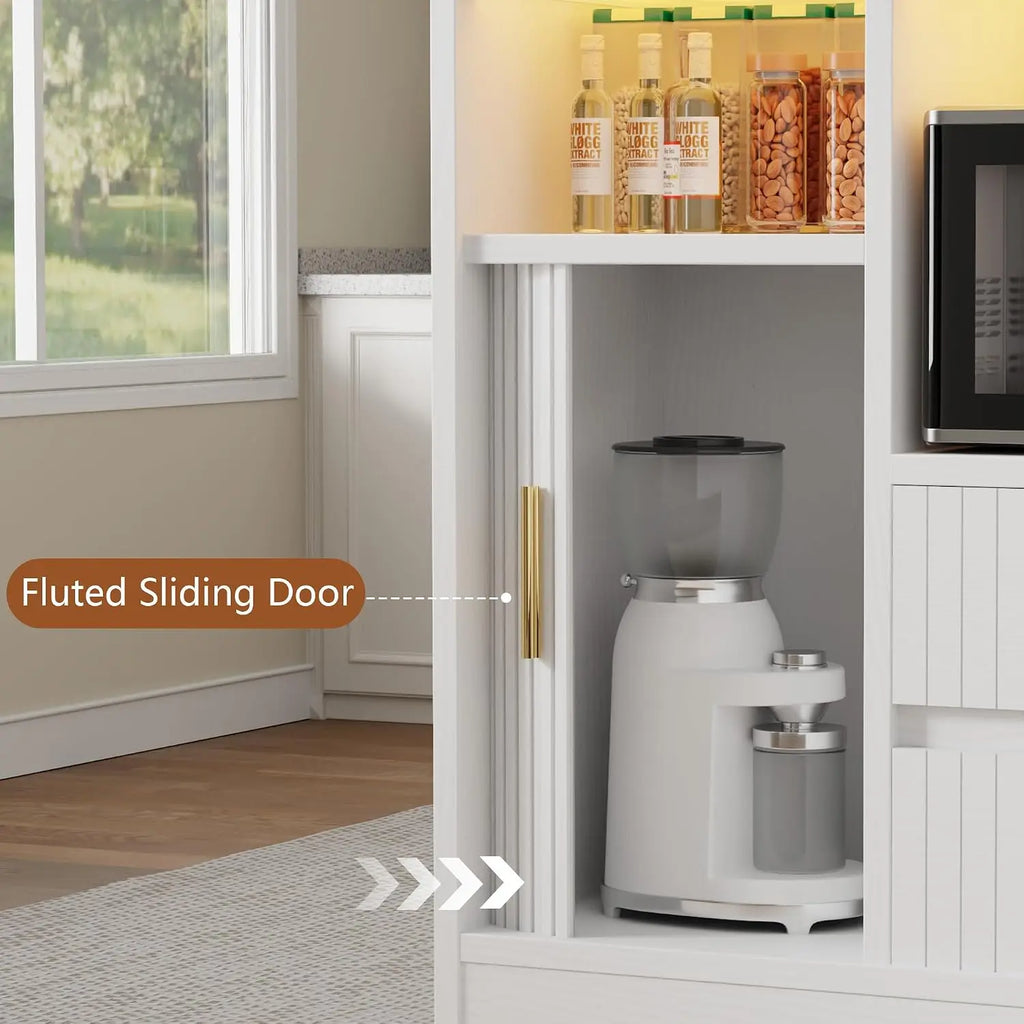 Kitchen Island Storage & Power Outlet, Kitchen Island Table with Drawers & Shelves, Dining & Prep Station, Customized