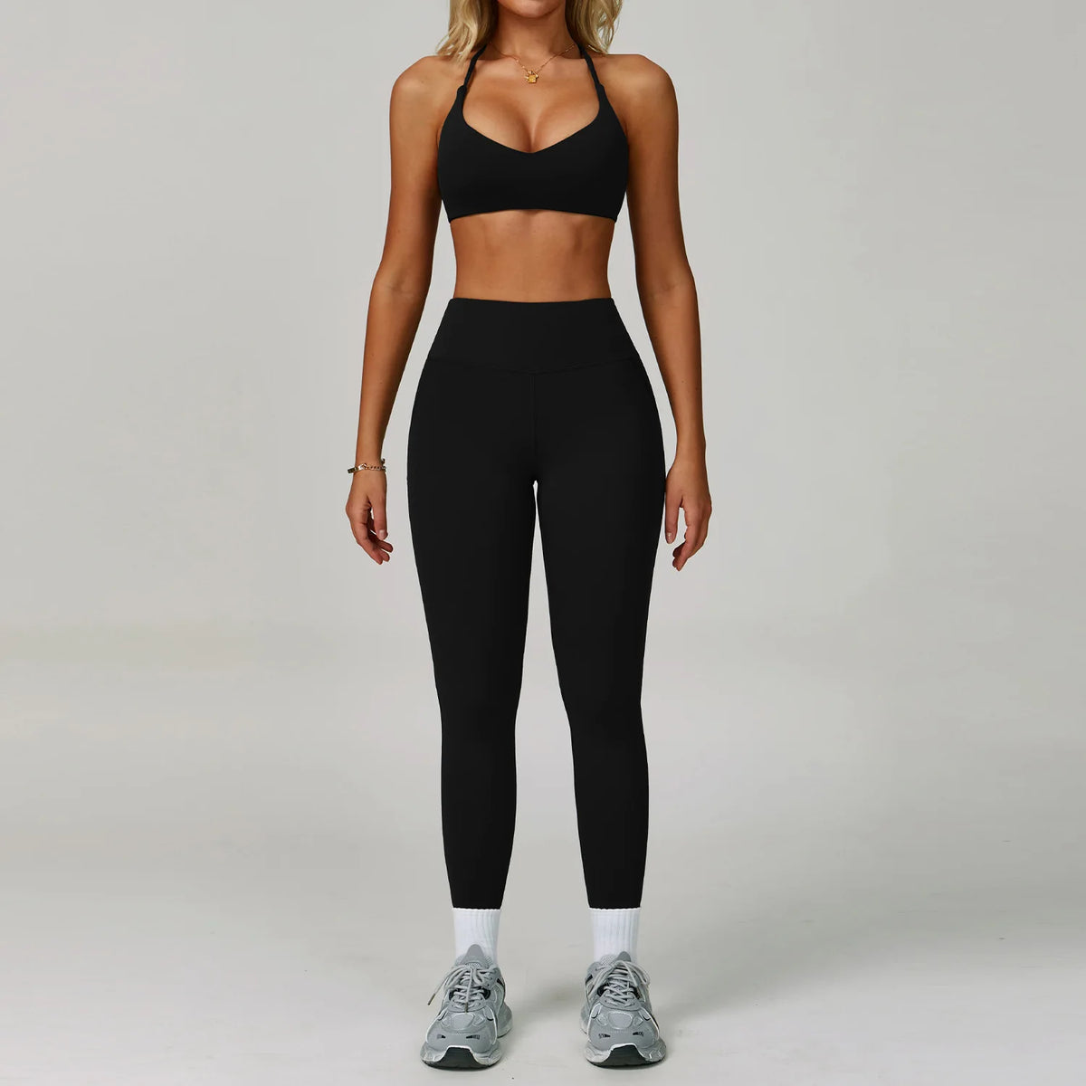 Conjunto de yoga de mujer, 2 piezas, top y leggings