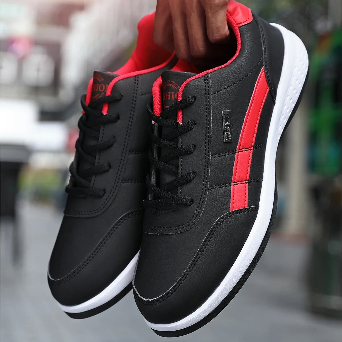Men's Shoes Spring Autumn Waterproof Walking Sneakers Leisure Male Leather Sports Shoes Non-Slip Footwear Tennis for Men