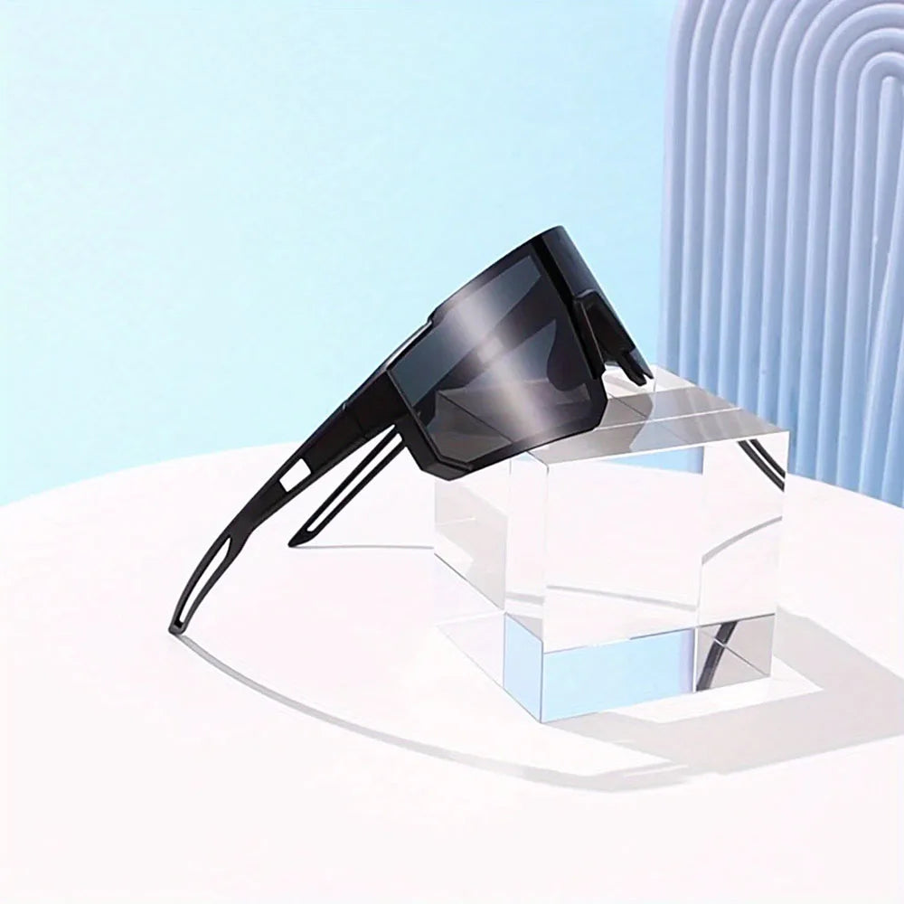 Oversize-Radsonnenbrille für Herren, winddichte Fahrradbrille mit getönten Gläsern für Rennradfahrten