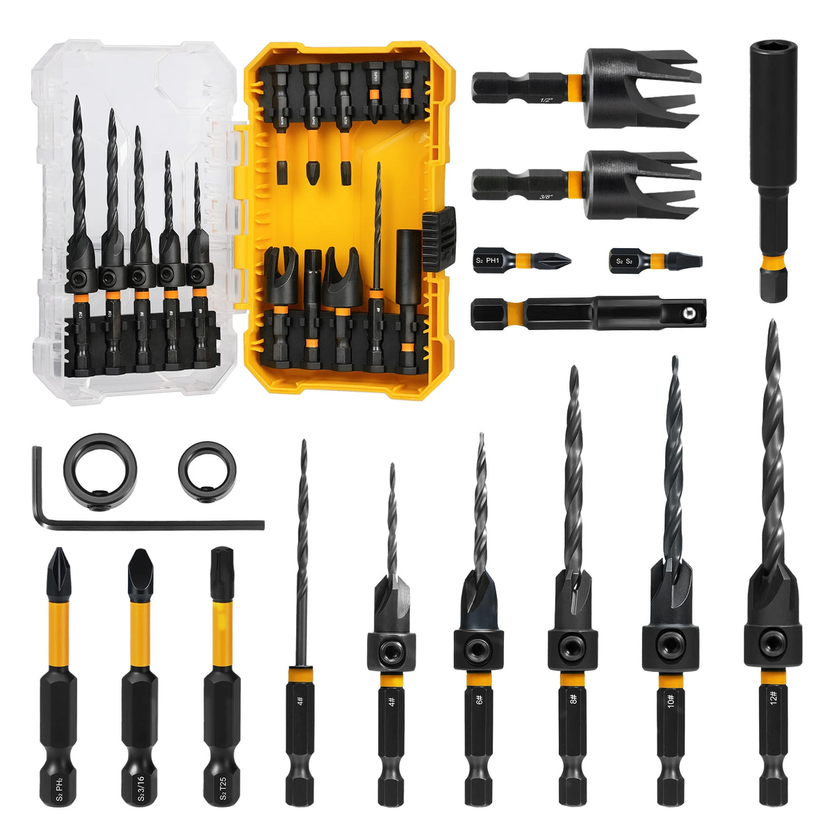 Set da 18 punte svasatrici per legno SHINYORK