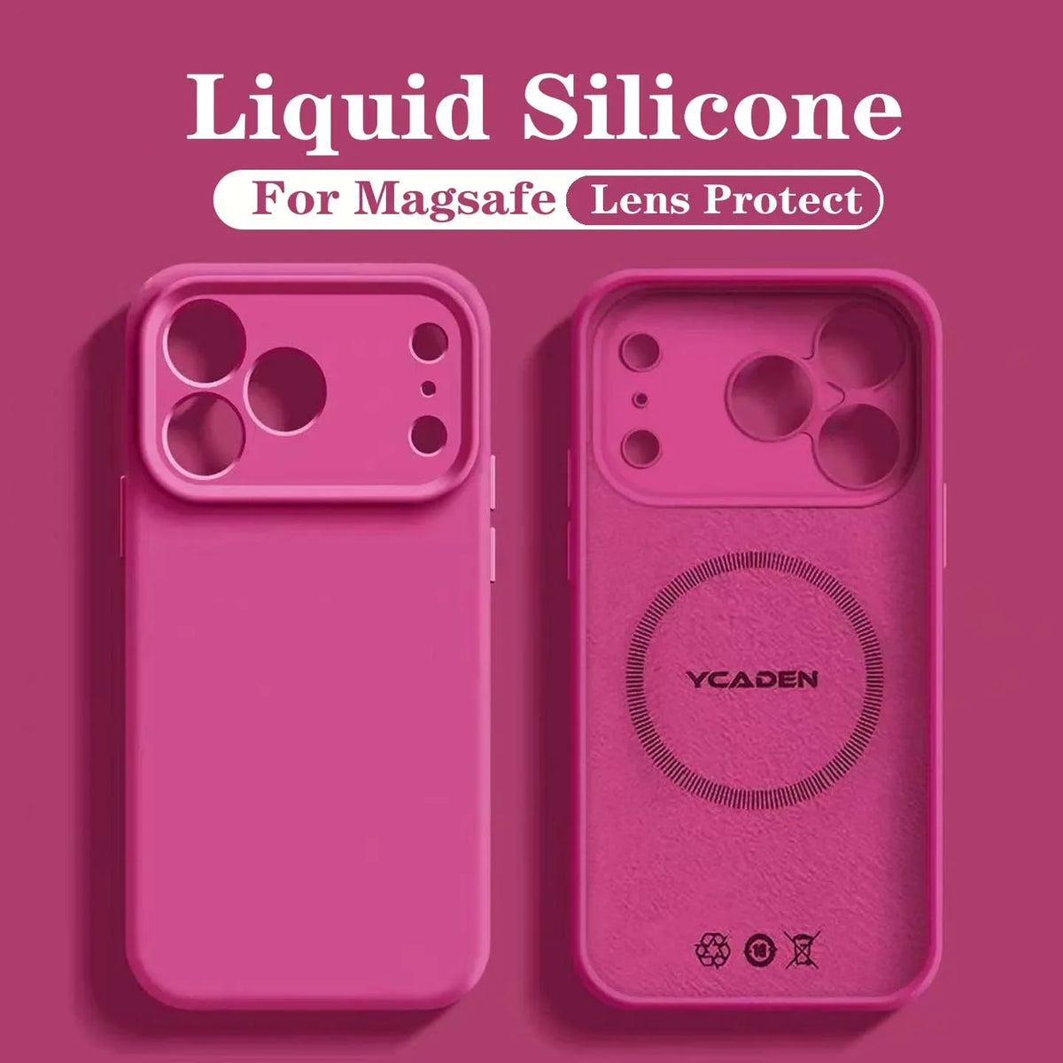 For iPhone 18 Pro Liquid Silicone For Magsafe Phone Case For iPhone 18 17 16 15 14 Pro Max Wireless Charging Skin Smooth Cover