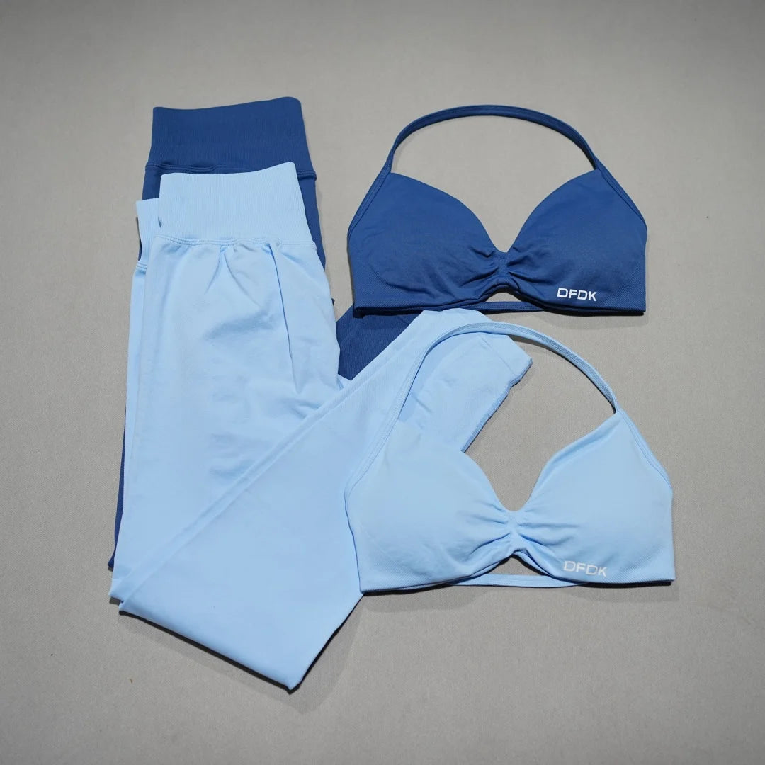 Conjunto de yoga de mujer, 2 piezas, top y leggings