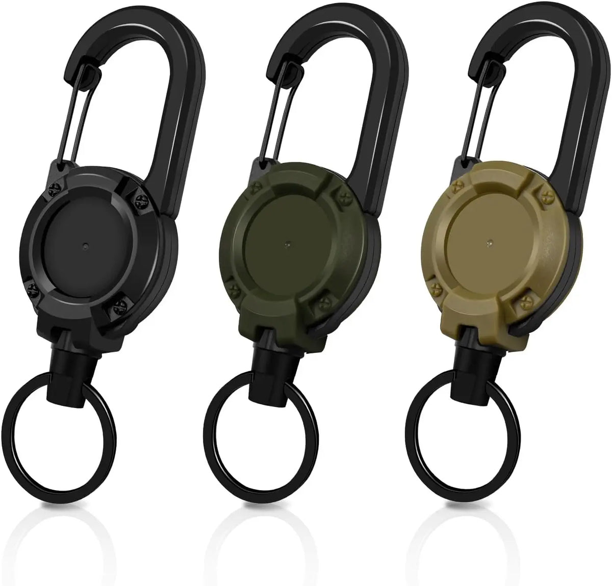 Outdoor Retractable Wire Rope Retractable Keychain Reel Retractable Key Chain With Steel Cable Key Ring Retractable Tool