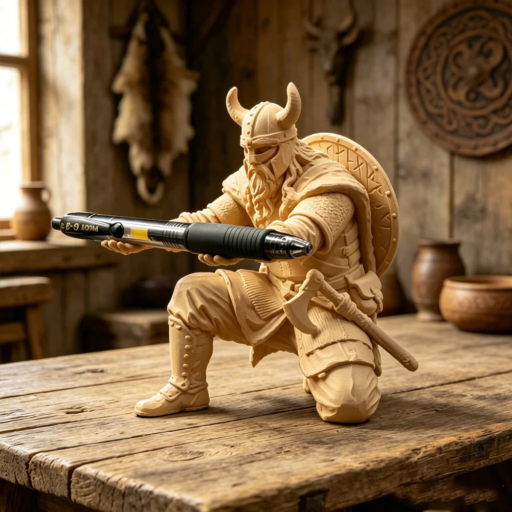 3D-Printed Medieval Warrior Pen Holder