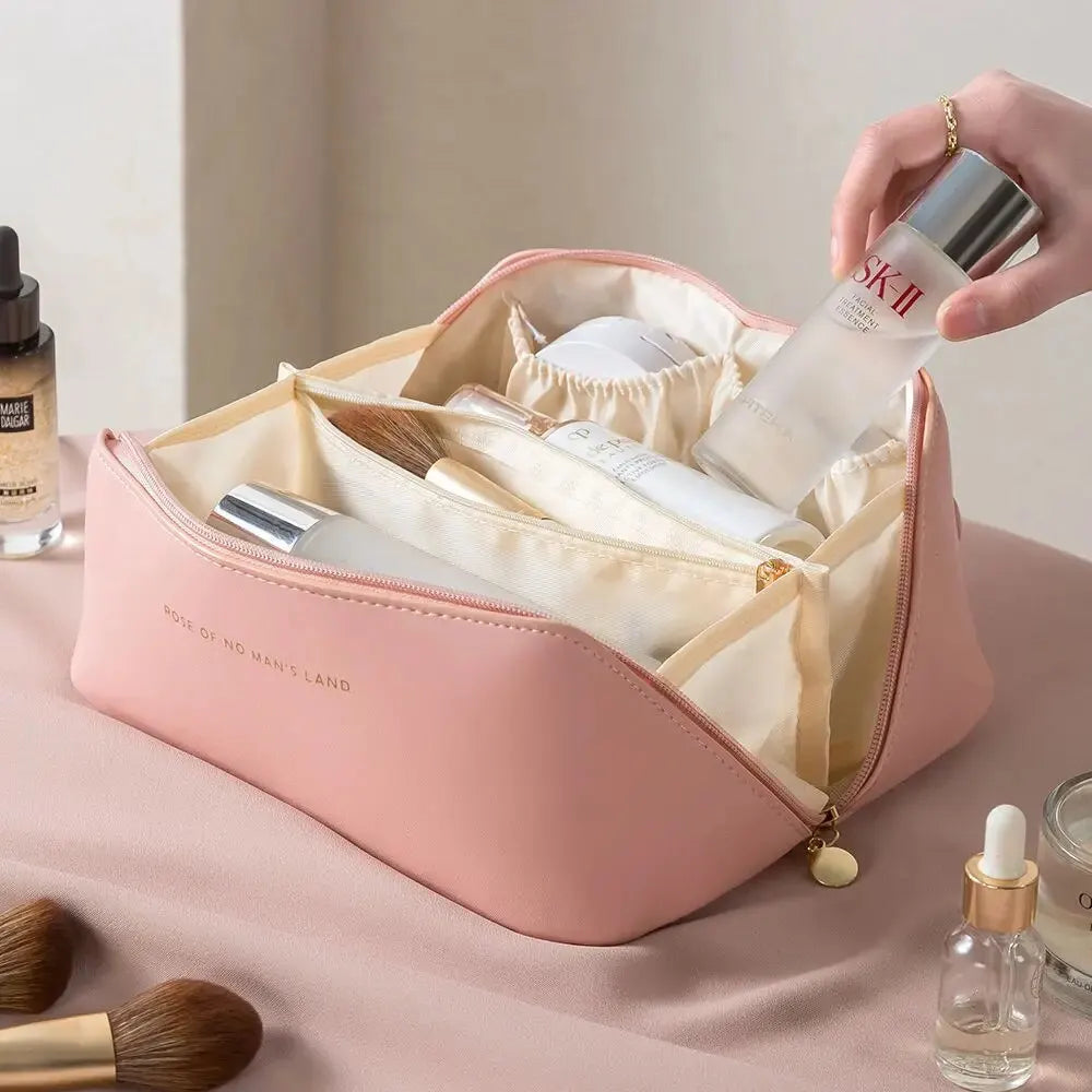 Kosmetik-Organizer für Damen, Kosmetiktasche, Kosmetik-Aufbewahrungstasche, luxuriöse Damenbox, Kosmetiktasche, Reise-Organizer mit Reißverschluss