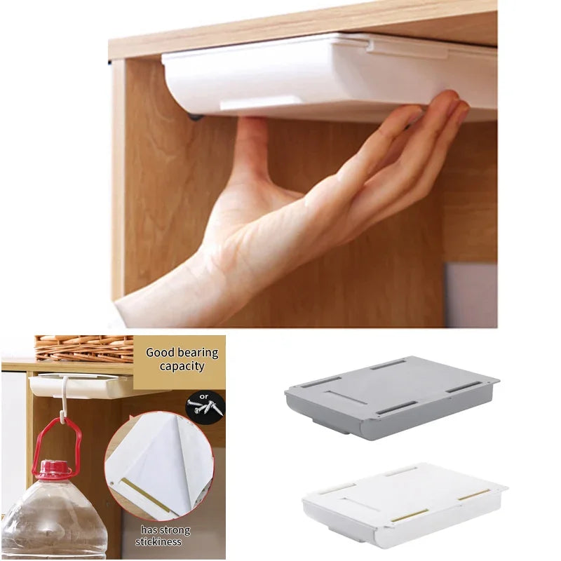 Self-Adhesive Under-Desk Storage Drawer