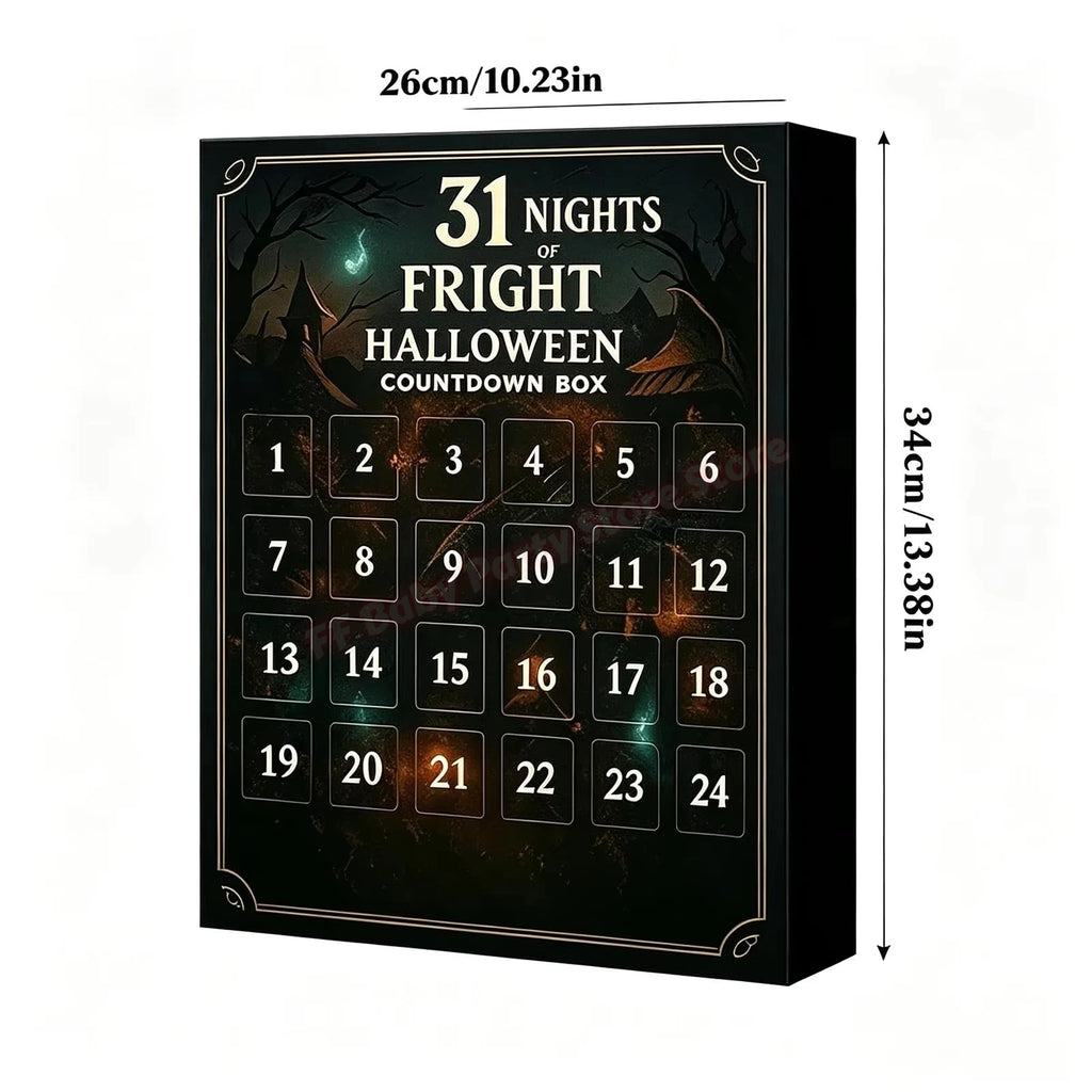 Calendario de Adviento de Halloween 2026: 31 noches de terror, caja de cuenta atrás con mini figuras espeluznantes en 3D, regalo para fiestas de Halloween