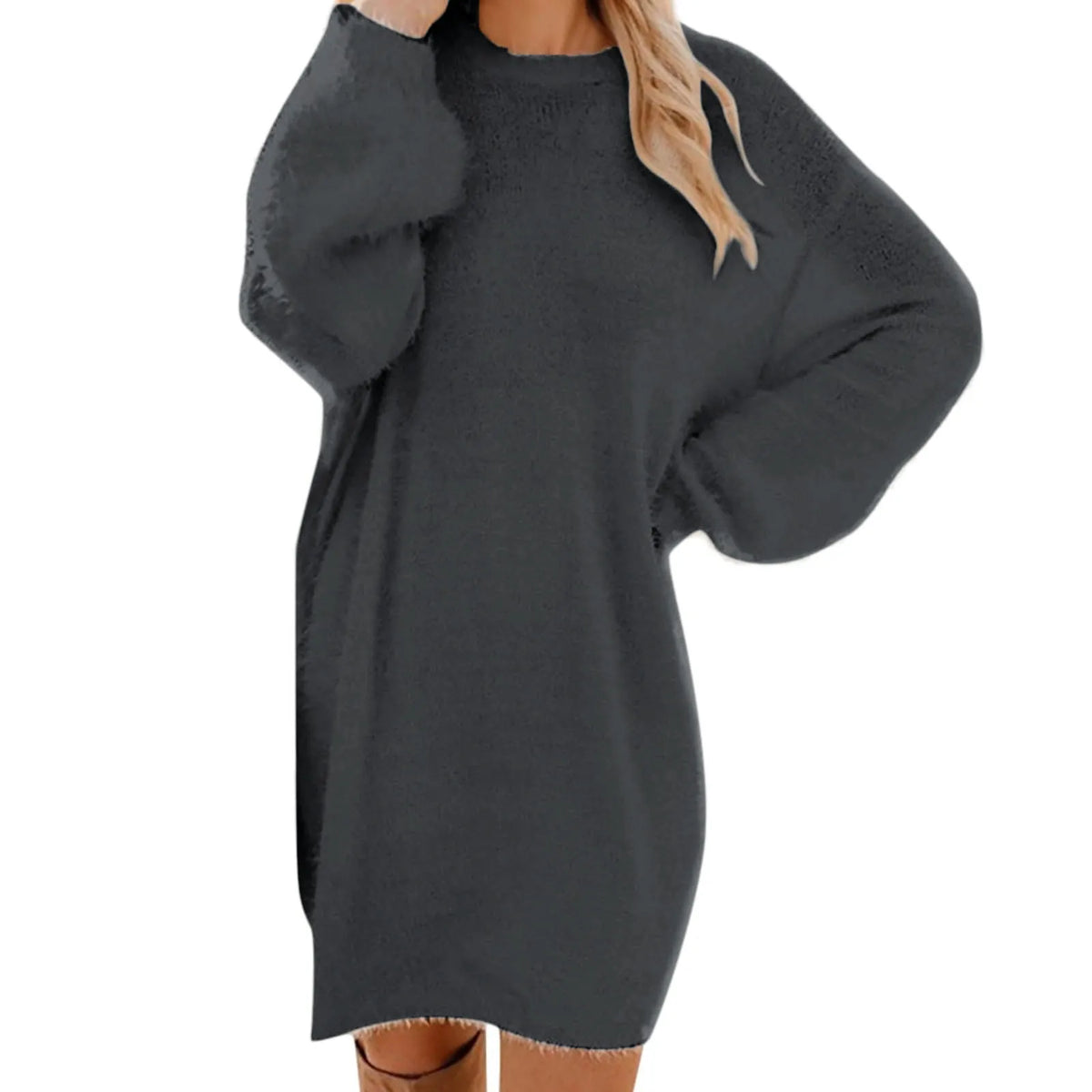 Abito maglione da donna a maniche lunghe