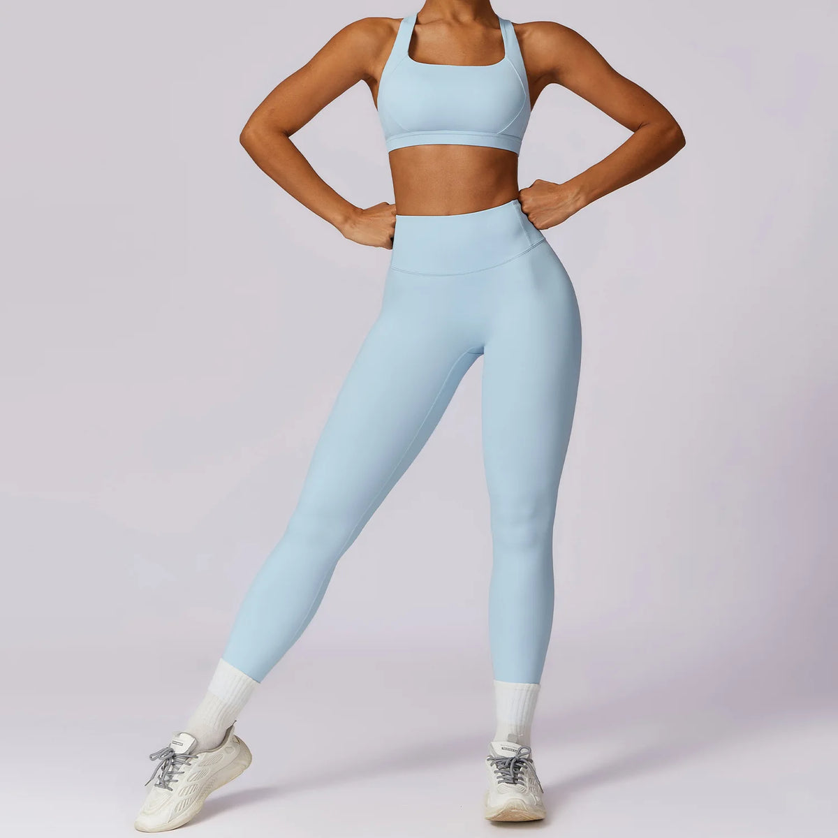 Conjunto de yoga de mujer, 3 piezas, top y leggings