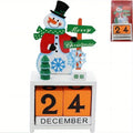 1pc Christmas Countdown Calendar Ornament, a Decorative Piece for Desks And Bookshelves, with Adjustable Month And Date