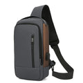 Men’s Nylon Crossbody Chest Bag with Lock Detail