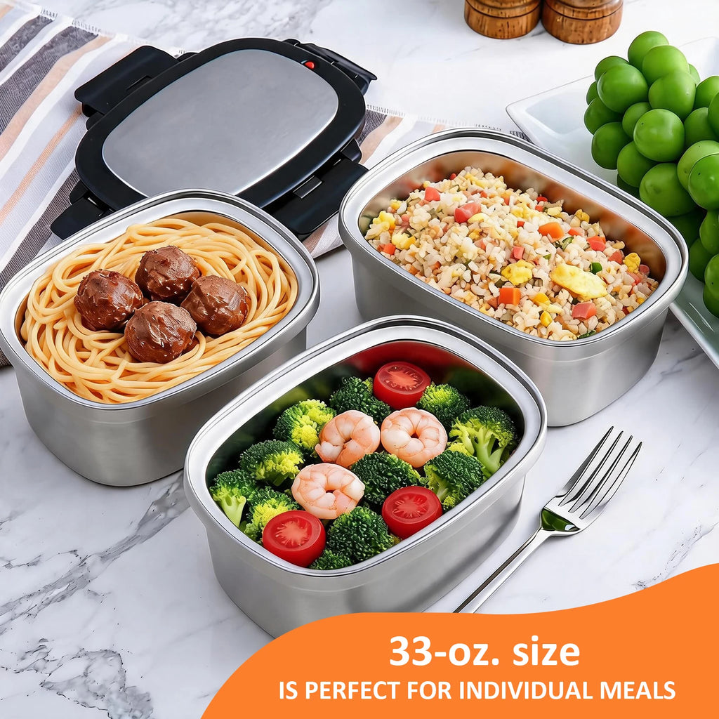 Fiambrera térmica aislada al vacío KOOMADE con bolsa térmica, acero inoxidable 304, caja bento dividida a prueba de fugas, mantiene el calor 4h y el frío 8h, recipiente de comida portátil para oficina y pícnic