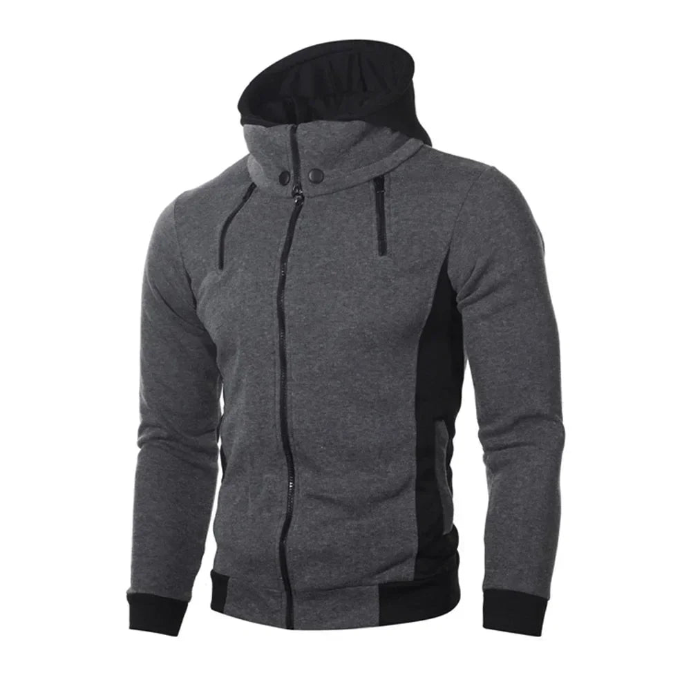 Men's Trendy Hoodies Autumn Winter Thicken Fleece Zip Up Male Warm Coats Outdoor Jackets Heavyweight Hooded Jacket for Men