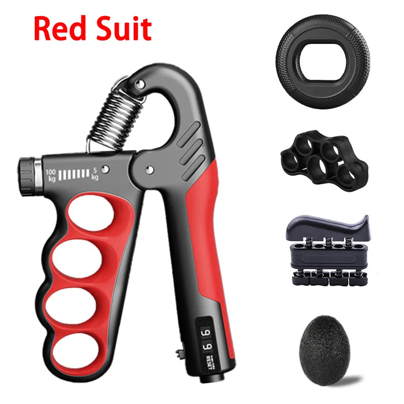 Adjustable Hand Grip Strengthener with Counter