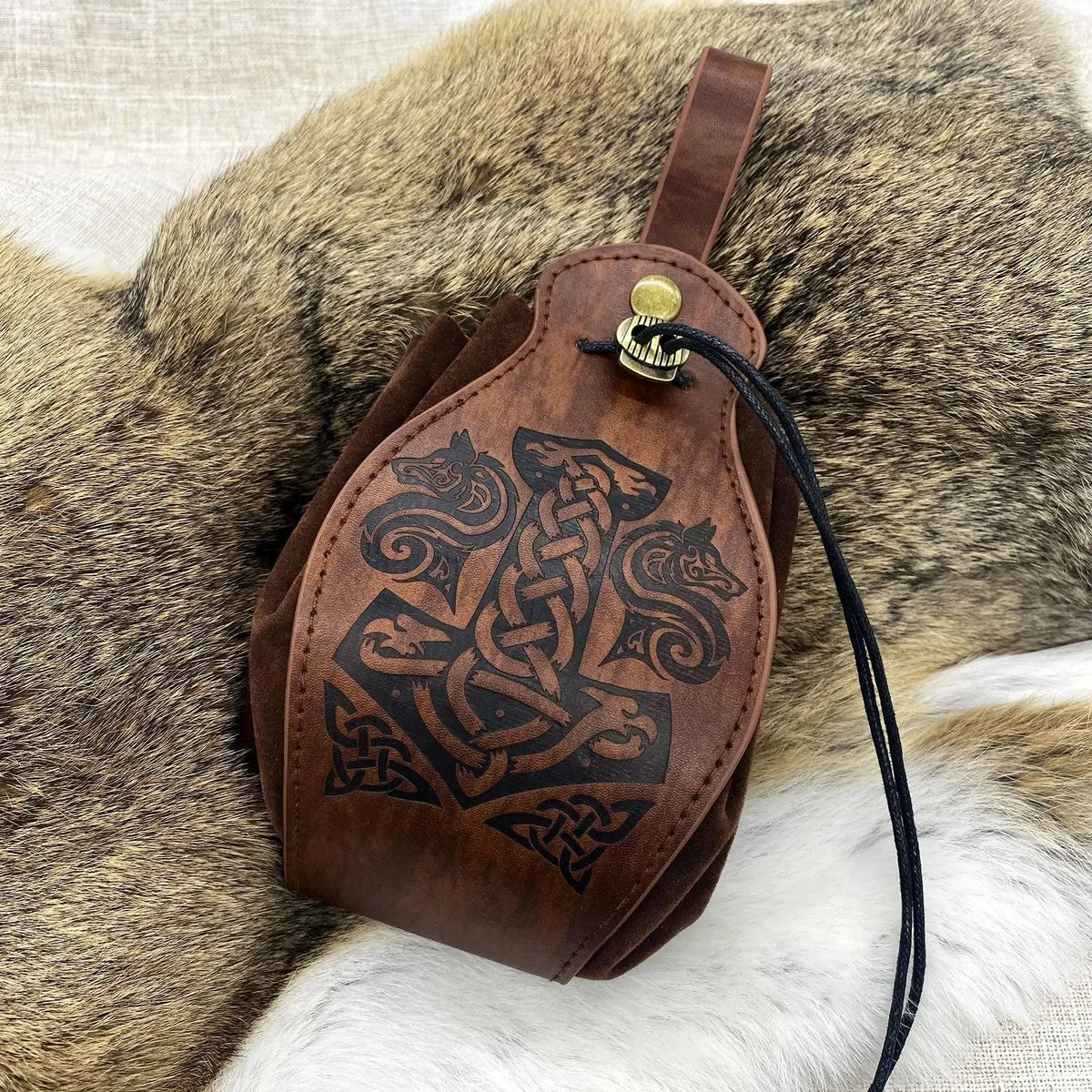 1 Stück Halloween Weihnachten Mittelalterlicher Ritter Taillentasche Renaissance-Gürtelset Wikinger-Krieger Cosplay-Kostüm