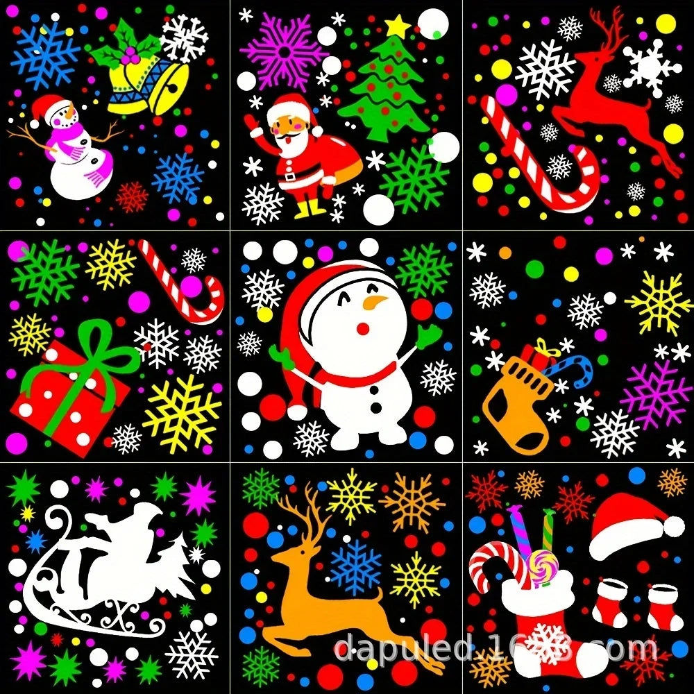 1pc Snowflake Christmas Night Projector Light,16 Patterns Waterproof Rotating Christmas LED Stage Lights Christmas Decoration