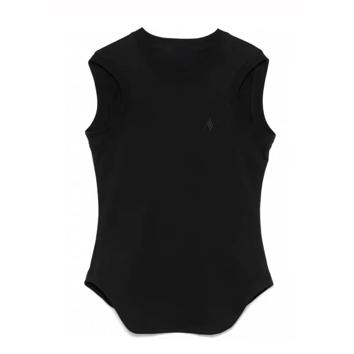 Top senza maniche da donna in cotone con scollo rotondo