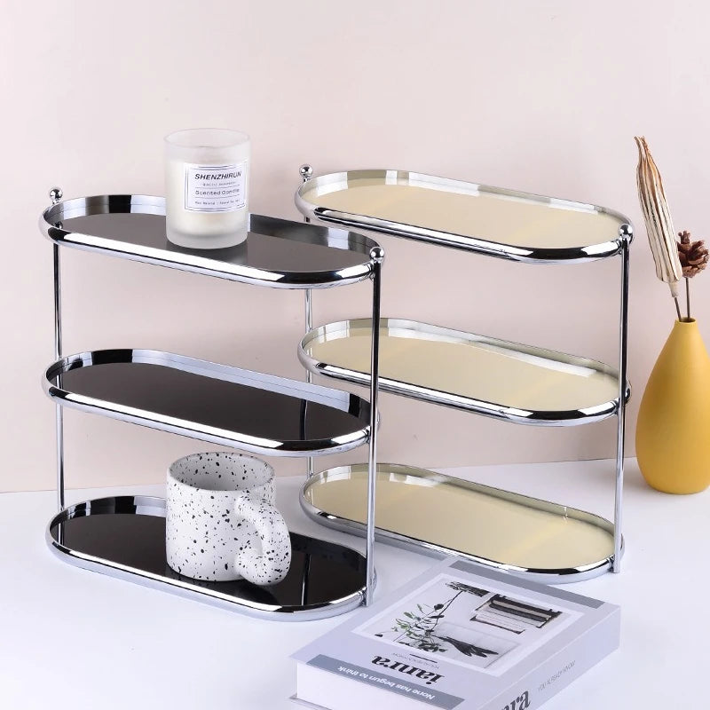 Moderne Aufbewahrungshalter Organizer Make-up-Regale Wohnzimmer Dekoration Präsentationsständer Schreibtisch-Organisationsregal Ästhetisches Zubehör