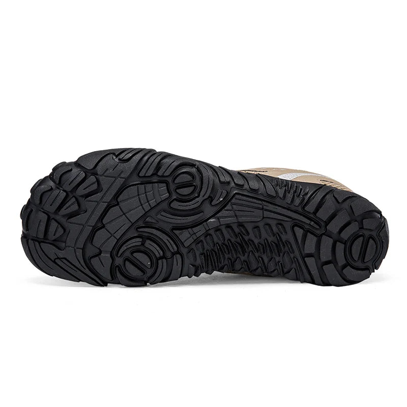 Large Size Wide Toe Shoes for Men's Outdoor Hiking and Cycling Casual Sports Shoes Shoelaces Anti Slip Rubber Sole Yijiao Shoes