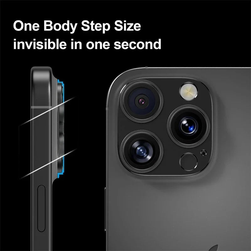 1-3PC Metal Camera Lens Protector For iPhone 18 Pro 17 16 15 14 13 12 11 Pro Max 9H Tempered Glass Matte Armor Anti-Scratch